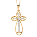 Diamond I2-I3 0.10 ctw Pendant Necklace in 14K YG and Rhodium Over Sterling Silver 18 Inches - Sticky add to cart bar