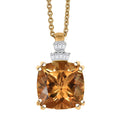 Luxoro AAA Marialite, Diamond Art Deco Pendant Necklace in 10K Yellow Gold 3.90 ctw (20 Inches) - Sticky add to cart bar
