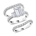 Doorbuster 14K White Gold Luxuriant Lab Grown Diamond (VS) Set of 3 Ring (Size 7.0) (9.34 g) 4.88 ctw - Sticky add to cart bar