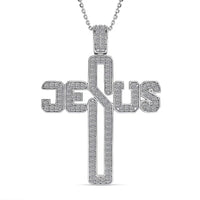 Luxuriant Lab Grown Diamond Divine Faith Pendant in Sterling Silver