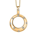 Luxuriant Lab Grown Diamond Pendant Necklace in 18K Vermeil YG Over Sterling Silver 0.15 ctw (20 Inches) - Sticky add to cart bar