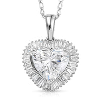 Luxuriant Lab Grown Diamond E-F VS 2.50 ctw Heart Pendant Necklace in 950 Platinum 5.15 Grams 20 Inches