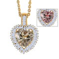 AAA Turkizite and Luxuriant Lab Grown Diamond G-H SI 1.65 ctw Pendant Necklace in 18K Vermeil Yellow Gold Over Sterling Silver 20 Inches - Sticky add to cart bar