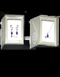 Valentine Special Deal Purple Freshwater Pearl Necklace (18 Inches) and Earrings in Sterling Silver - Sticky add to cart bar