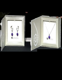 Valentine Special Deal Purple Freshwater Pearl Necklace (18 Inches) and Earrings in Sterling Silver