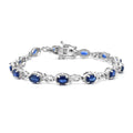 8.30 ctw Kashmir Kyanite Bracelet in Platinum Over Sterling Silver (7.25 In) 11.50 Grams - Sticky add to cart bar