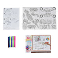 Giraffe, Dinosaur, House and Car Pattern 3D Art Coloring Puzzle Set with 10 Color Pen Markers - Sticky add to cart bar