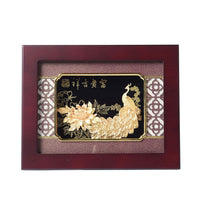 24K Gold Plated Layer Vase Exhibit Wall Decor Frame