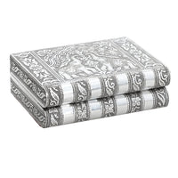 Aluminum Elephant Embossed Jewelry Box with Velvet Anti Scratch Interior (6x4.5)