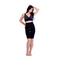 SANKOM Patent Classic Lace Mid-Thigh Shaper with Lace - S/M | Black - Sticky add to cart bar