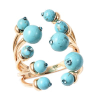 Yellow Tiger's Eye Adjustable Open Cage Style Ring in Goldtone 7.50 ctw