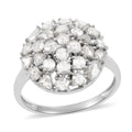 2.15 ctw Rose Cut Diamond G-H SI Ring in 18K White Gold (Size 7.0) 3.60 Grams - Sticky add to cart bar