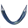 Indoor Outdoor Colorful Striped Canvas Camping Hammock-Blue (72.83"x31.50") - Sticky add to cart bar