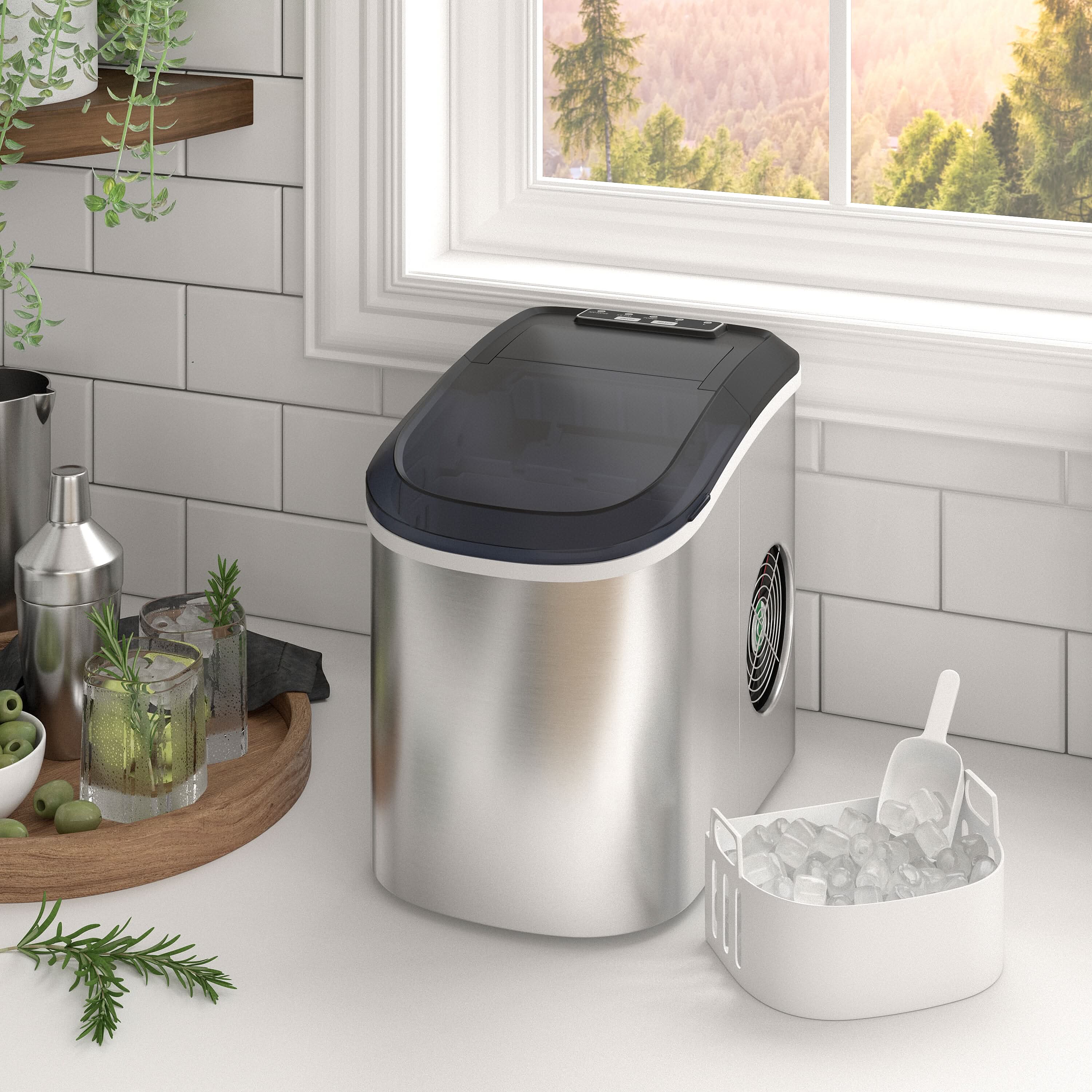 Countertop Portable Ice Maker Machine - Silver