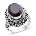 BALI LEGACY Elite Shungite Ring in Sterling Silver (Size 10) 5.90 ctw - Sticky add to cart bar