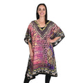 JOVIE Purple Animal V-Neck Kaftan - One Size Fits Most - Sticky add to cart bar