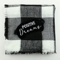 SHIRALEAH Positive Dreams Throw and Eye Mask Travel Set - Black and White (Blanket, Mask) - Sticky add to cart bar