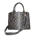 The Pelle Python Skin Bag Collection Navy Blue Color 100% Genuine Python Leather Tote Bag - Sticky add to cart bar