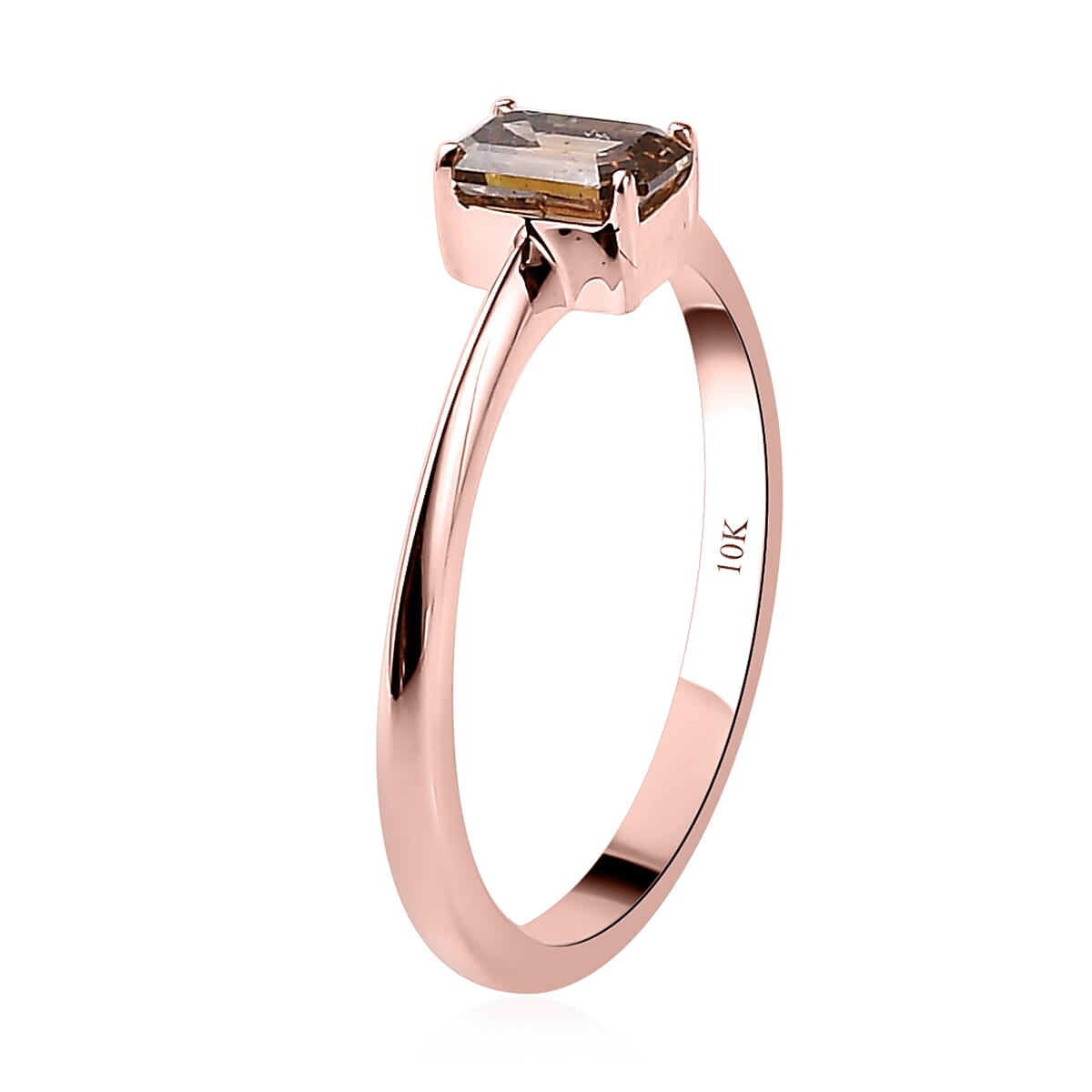 LUXORO 10K Rose Gold I3 Natural Champagne Diamond Solitaire Ring 0.50 ctw (4)