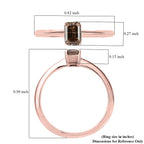 LUXORO 10K Rose Gold I3 Natural Champagne Diamond Solitaire Ring 0.50 ctw