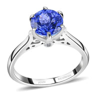 Doorbuster Certified and Appraised RHAPSODY 950 Platinum AAAA Tanzanite and E-F VS Diamond Ring 6.15 Grams 2.40 ctw
