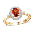 Doorbuster ILIANA 18K Yellow Gold AAA Songea Sapphire, Diamond (G-H, SI) (0.20 cts) Halo Ring (Size 7.0) (3.50 g) 1.40 ctw - Sticky add to cart bar