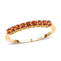 Luxoro 10K Yellow Gold Premium Viceroy Spessartine Garnet Ring 0.50 ctw
