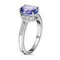LUXORO 10K White Gold Concave Cut Premium Tanzanite and Diamond Ring (Size 10.0) 2.60 Grams 2.10 ctw - Sticky add to cart bar
