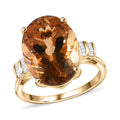 LUXORO 10K Yellow Gold Premium Golden Scapolite and Diamond Ring 2.85 Grams 8.15 ctw - Sticky add to cart bar