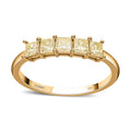 SGL Certified LUXORO 14K Yellow Gold Princess Cut Natural Yellow Diamond I2-I3 Ring 2 Grams 1.00 ctw - Sticky add to cart bar