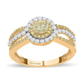 SGL Certified LUXORO 10K Yellow Gold Natural Yellow and White Diamond I2-I3 Ring 3.25 Grams 1.00 ctw - Sticky add to cart bar