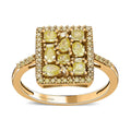SGL Certified LUXORO 14K Yellow Gold Natural Yellow Diamond I2-I3 Ring 3.20 Grams 1.00 ctw - Sticky add to cart bar