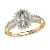 TLV LUXORO 10K Yellow Gold AAA Narsipatnam Alexandrite, Diamond (0.35 cts) Ring (Size 6.0) (2.30 g) 1.50 ctw