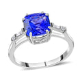 Doorbuster Certified & Appraised RHAPSODY 950 Platinum AAAA Tanzanite and G-H SI Diamond Ring (Size 6.0) 4.75 Grams 2.75 ctw - Sticky add to cart bar