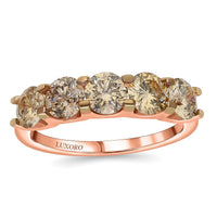 10K Rose Gold Natural Champagne Diamond G-H I3 Ring 2.30 Grams 2.00 ctw