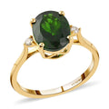 Certified & Appraised LUXORO 14K Yellow Gold AAA Natural Chrome Diopside, Diamond (G-H, I1) Ring (Size 10.0) (2.45 g) 2.75 ctw - Sticky add to cart bar