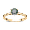 Green Diamond in Yellow Gold