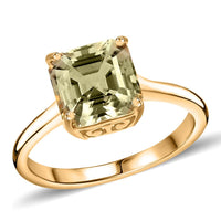 ILIANA 18K Yellow Gold AAA Turkizite Solitaire Ring (Size 10.0) 3.20 Grams 2.90 ctw