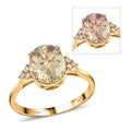 Certified Luxoro 14K Yellow Gold AAA Turkizite and G-H I2 Diamond Ring 3.00 ctw - Sticky add to cart bar
