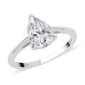 LUXORO 10K White Gold Moissanite Solitaire Ring (Size 6.0) 1.90 ctw - Sticky add to cart bar