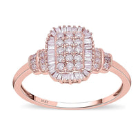 Doorbuster LUXORO 10K Rose Gold Natural Pink Diamond I3 Ring 2.50 Grams 0.50 ctw