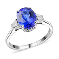 Doorbuster Certified & Appraised RHAPSODY 950 Platinum AAAA Tanzanite and E-F VS Diamond Ring 4.65 Grams 3.50 ctw - Sticky add to cart bar