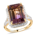 LUXORO 10K Yellow Gold AAA Anahi Ametrine and Moissanite Ring 3 Grams 8.15 ctw - Sticky add to cart bar