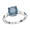 Blue Diamond in White Gold