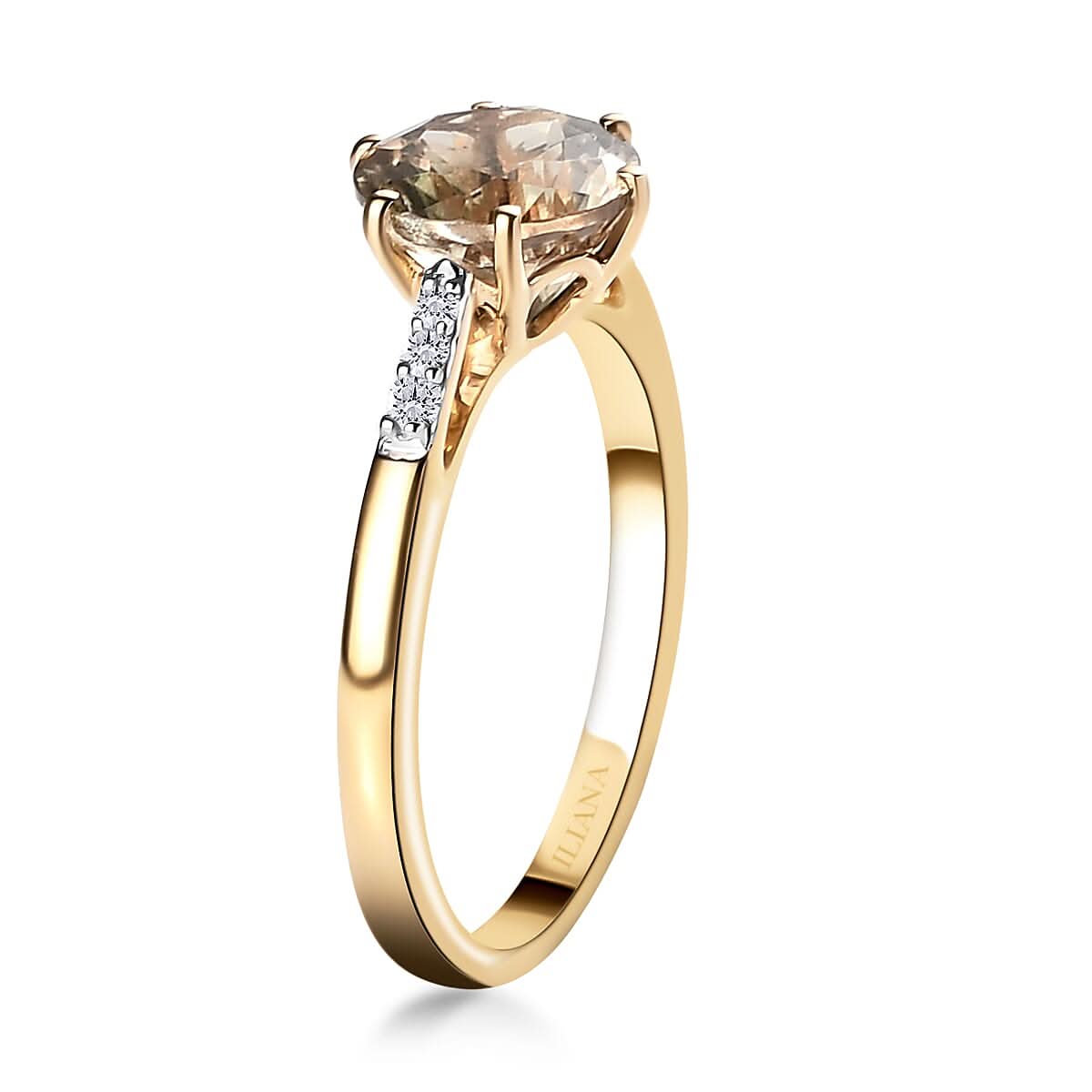ILIANA 18K Yellow Gold 100 Facet Turkizite, Diamond (G-H, SI) Ring (Size 10.0) (3 g) 2.20 ctw (4)