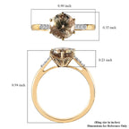 ILIANA 18K Yellow Gold 100 Facet Turkizite, Diamond (G-H, SI) Ring (Size 10.0) (3 g) 2.20 ctw