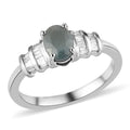 LUXORO 10K White Gold Premium Narsipatnam Alexandrite and Diamond G-H I3 Ring (Size 6.0) 2.40 Grams 1.00 ctw - Sticky add to cart bar