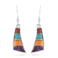 SANTA FE Style Turquoise Earrings in Sterling Silver 7.50 ctw - Sticky add to cart bar