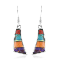 SANTA FE Style Turquoise Earrings in Sterling Silver 7.50 ctw