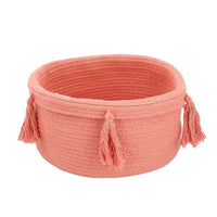 Light Pink Braided Rope Woven Multipurpose Basket